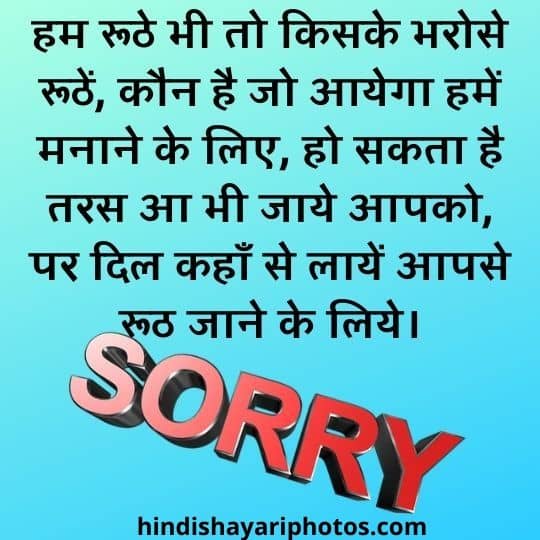 sorry love shayari in hindi